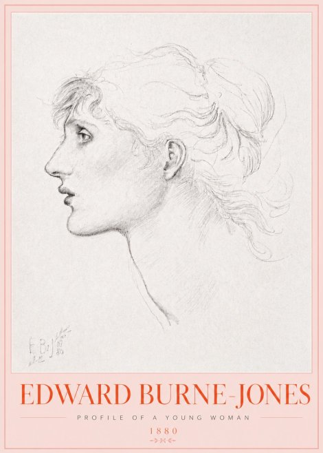 Edward Burne-Jones Profile of a Young Woman No3 - Poster