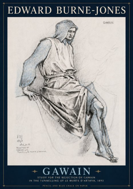 Edward Burne-Jones Gawain - Study for the Rejection of Gawain in the Tunnelling of Le Morte D'arthur, 1893 No6 - Poster