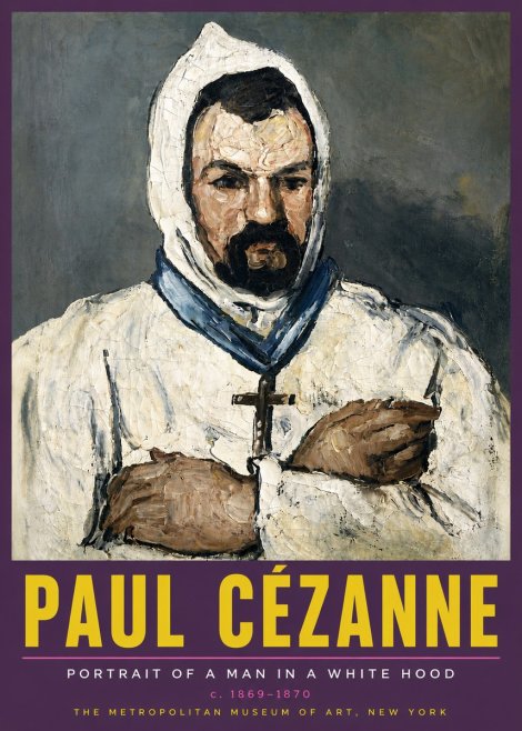 Paul Cézanne Portrait of a Man in a White Hood No5 - Poster