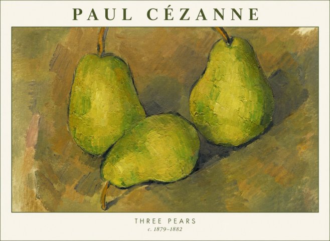 Paul Cézanne Three Pears No1 - Poster