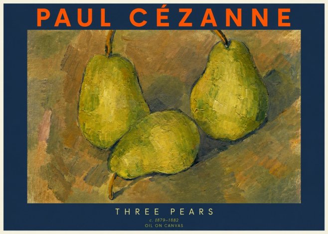 Paul Cézanne Three Pears No2 - Poster