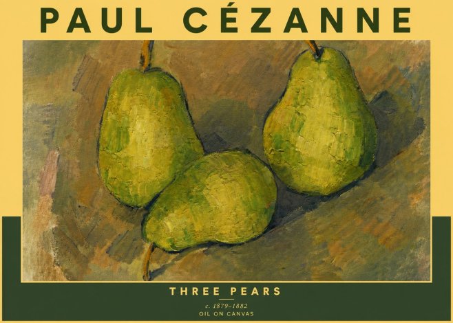 Paul Cézanne Three Pears No4 - Poster