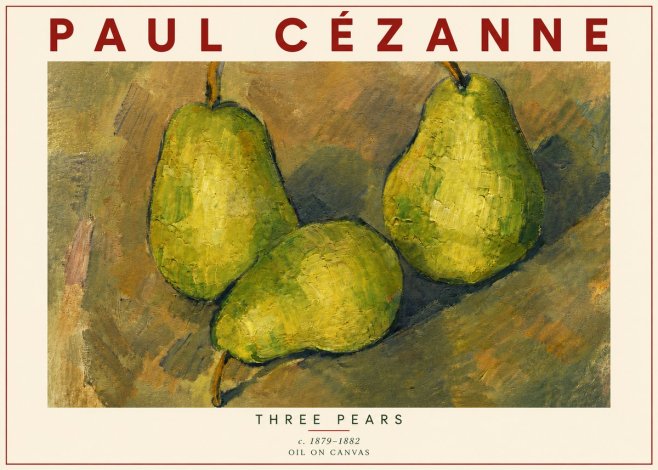 Paul Cézanne Three Pears No5 - Poster