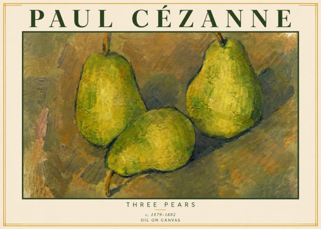 Paul Cézanne Three Pears No6 - Poster