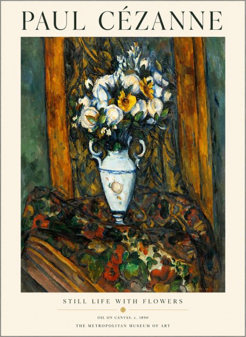 Paul Cézanne Still Life with Flowers No1 - Poster