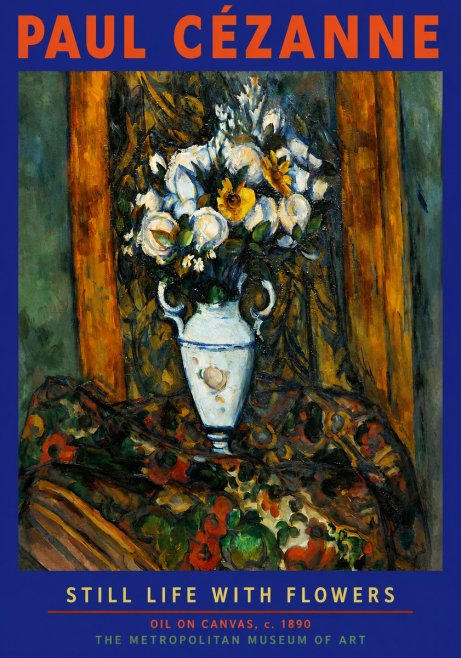 Paul Cézanne Still Life with Flowers No2 - Poster