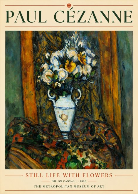 Paul Cézanne Still Life with Flowers No3 - Poster