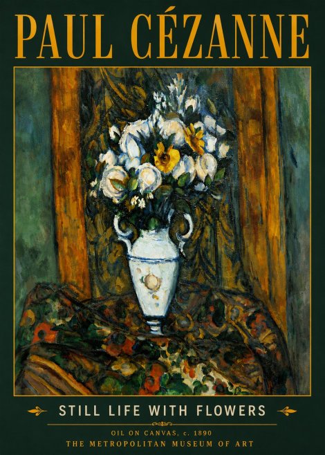 Paul Cézanne Still Life with Flowers No6 - Poster