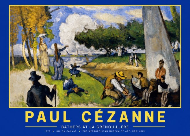 Paul Cézanne Bathers at La Grenouillère No2 - Poster