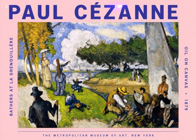 Paul Cézanne Bathers at La Grenouillère No4 - Poster