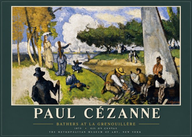 Paul Cézanne Bathers at La Grenouillère No5 - Poster