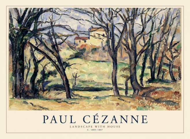 Paul Cézanne Landscape with House No1 - Poster