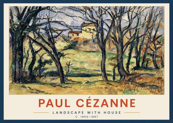 Paul Cézanne Landscape with House No5 - Poster