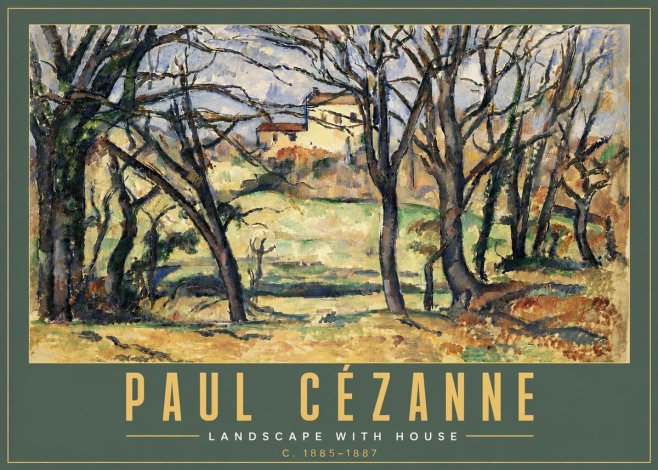 Paul Cézanne Landscape with House No6 - Poster