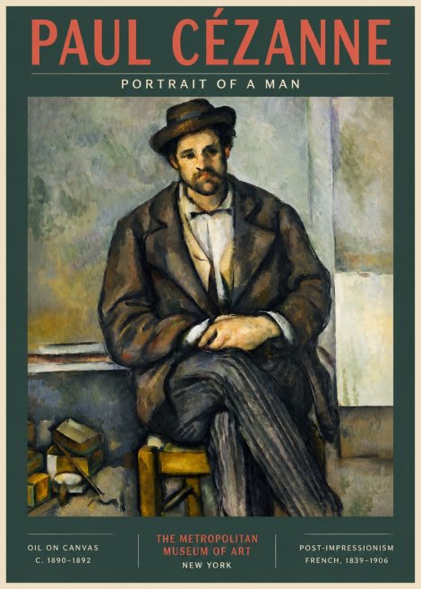 Paul Cézanne Portrait of a Man III No3 - Poster