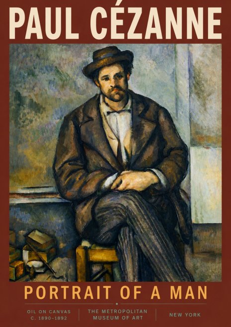 Paul Cézanne Portrait of a Man III No6 - Poster