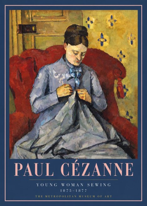 Paul Cézanne Young Woman Sewing No3 - Poster