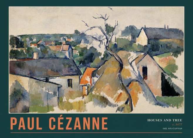 Paul Cézanne Houses and Tree No2 - Poster