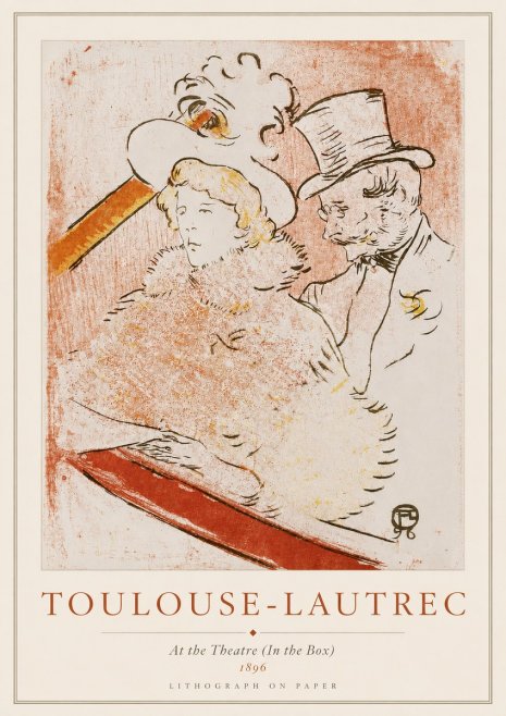 Toulouse-Lautrec At the Theatre (in the Box) No3 - Poster