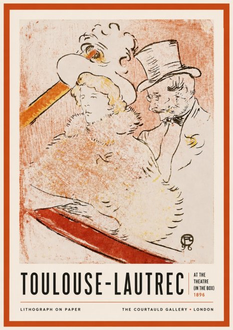 Toulouse-Lautrec At the Theatre (in the Box) No4 - Poster