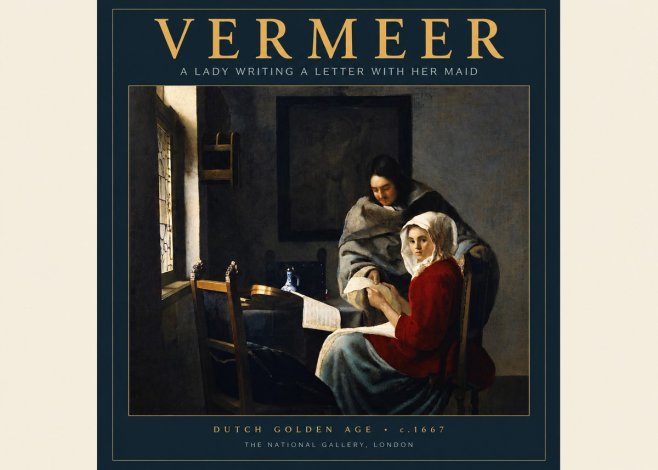 Vermeer A Lady Writing a Letter with Her Maid I No2 - Poster