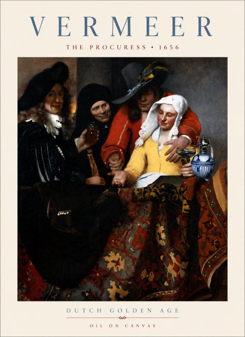 Vermeer The Procuress No5 - Poster
