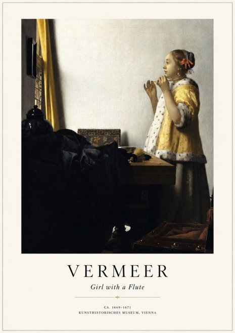 Vermeer Girl with a Flute No1 - Poster
