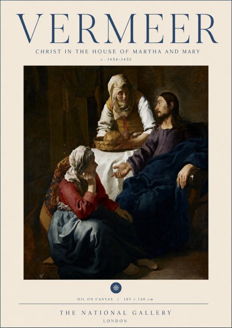Vermeer Christ in the House of Martha and Mary No6 - Poster