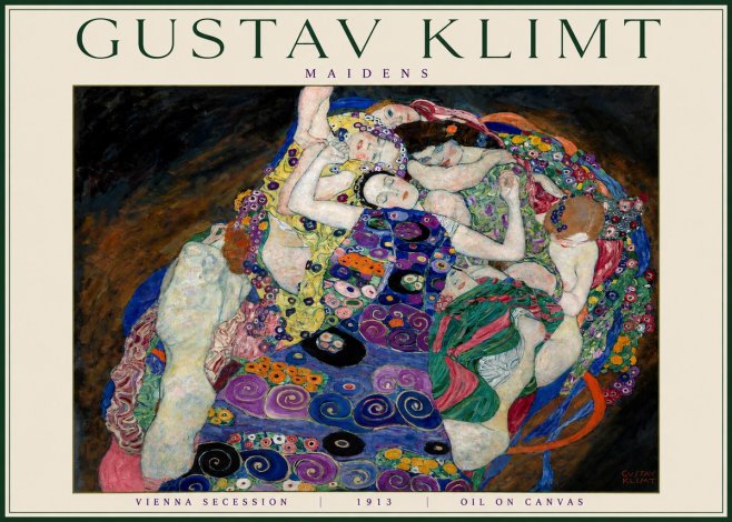 Klimt Maidens No4 - Poster