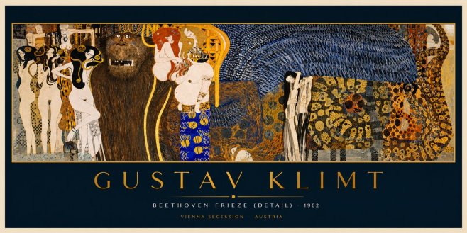 Klimt Beethoven Frieze (Detail) No2 - Poster