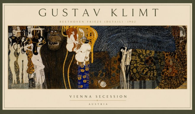 Klimt Beethoven Frieze (Detail) No5 - Poster