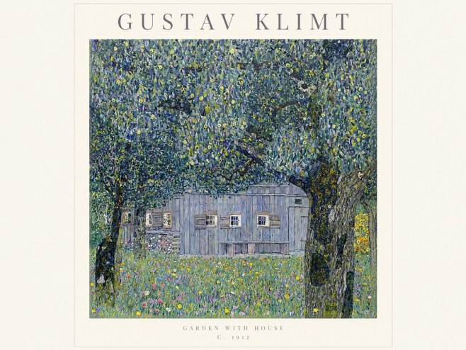 Klimt Garden with House No1 - Poster