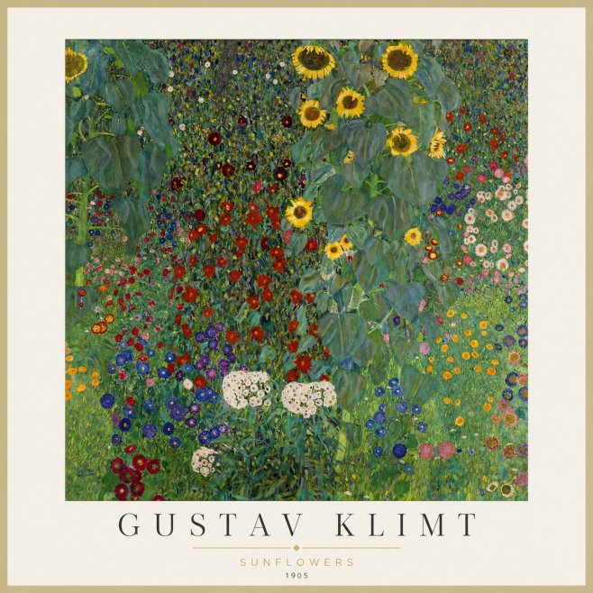 Klimt Sunflowers No1 - Poster
