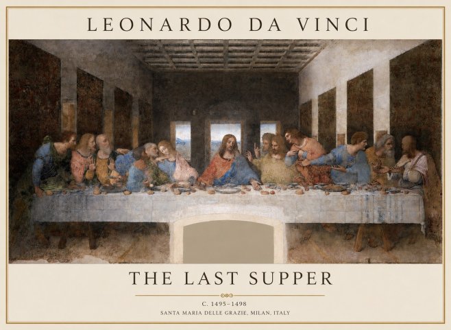 Leonardo da Vinci The Last Supper No1 - Poster