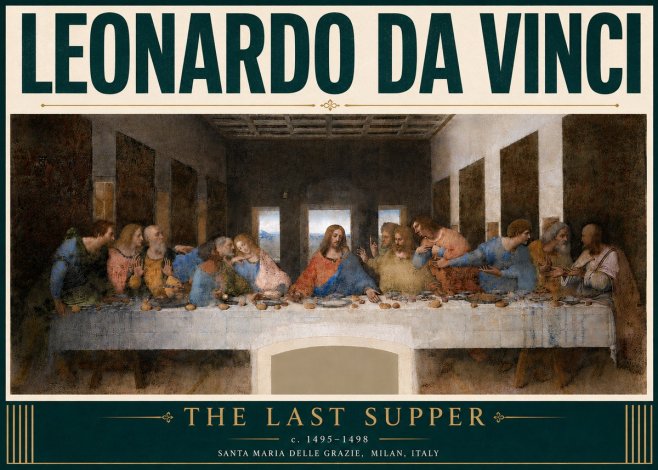 Leonardo da Vinci The Last Supper No6 - Poster