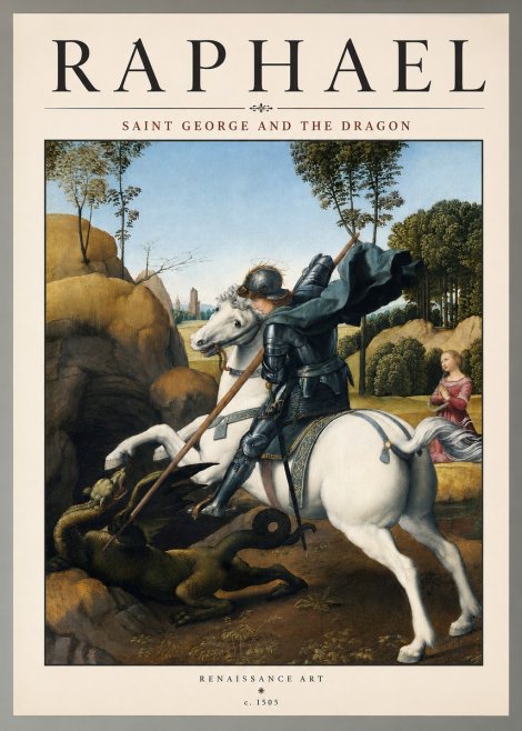 Raphael Saint George and the Dragon No2 - Poster
