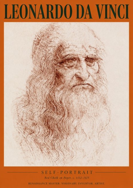 Leonardo da Vinci Self-portrait II No4 - Poster