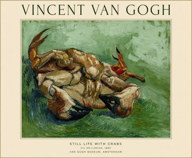 Van Gogh Still Life with Crabs No1 - Poster
