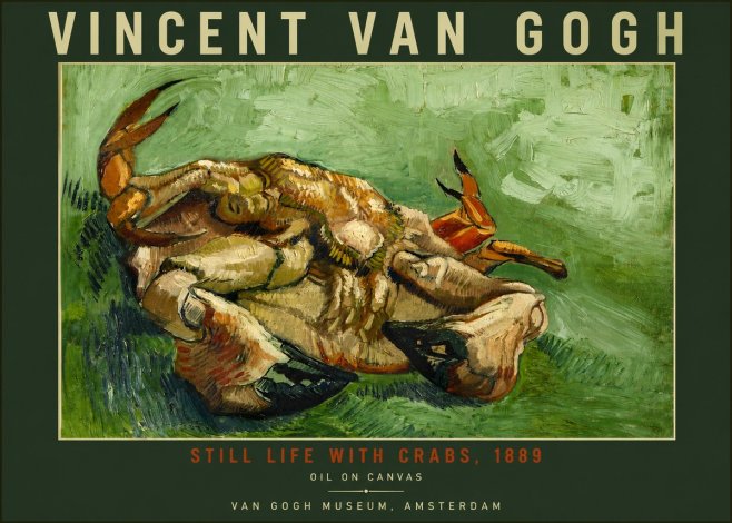 Van Gogh Still Life with Crabs No4 - Poster