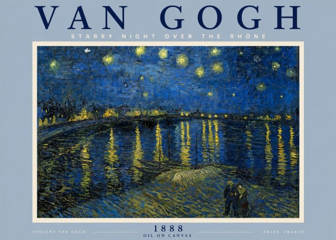 Van Gogh Starry Night over the Rhône No5 - Poster