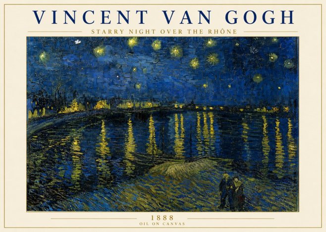 Van Gogh Starry Night over the Rhône No6 - Poster