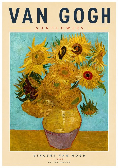 Van Gogh Sunflowers I No4 - Poster
