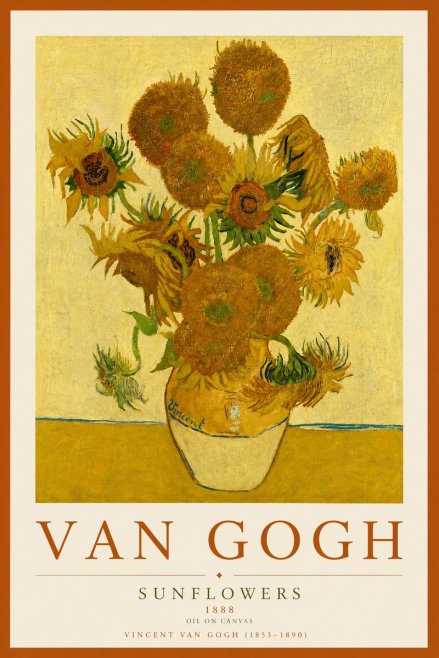 Van Gogh Sunflowers II No6 - Poster