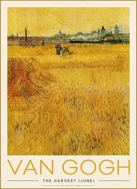 Van Gogh The Harvest (June) No2 - Poster