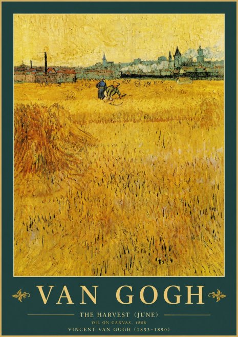 Van Gogh The Harvest (June) No3 - Poster