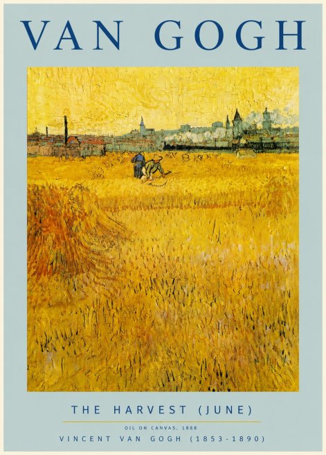 Van Gogh The Harvest (June) No5 - Poster
