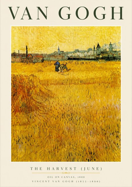 Van Gogh The Harvest (June) No6 - Poster