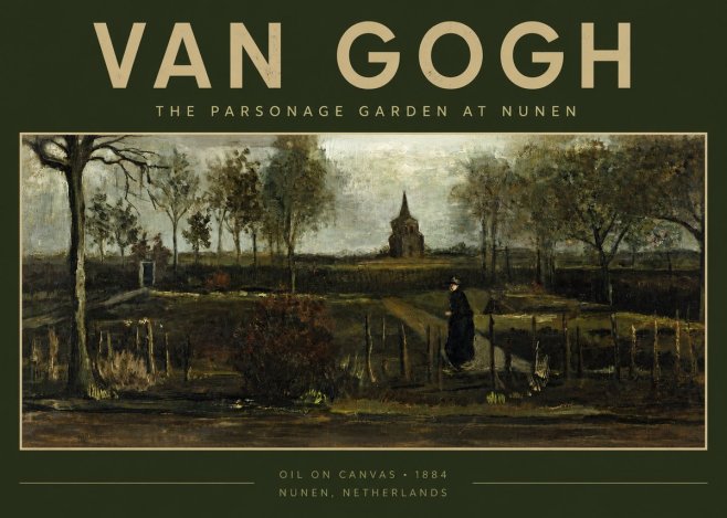 Van Gogh The Parsonage Garden at Nunen No2 - Poster