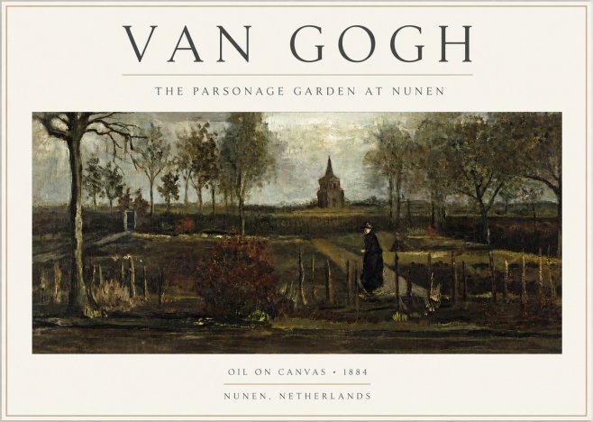 Van Gogh The Parsonage Garden at Nunen No3 - Poster