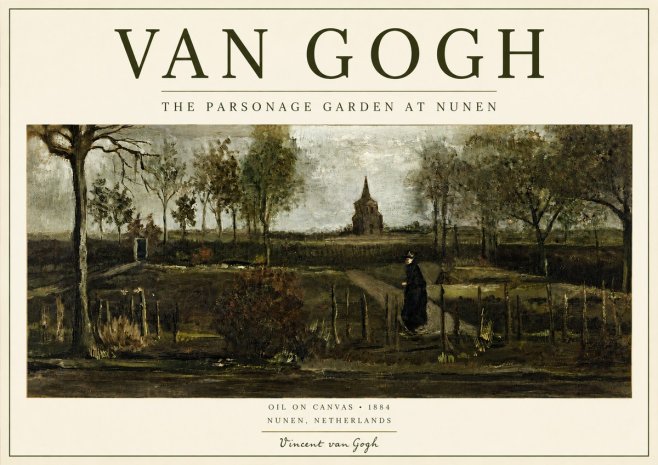 Van Gogh The Parsonage Garden at Nunen No4 - Poster